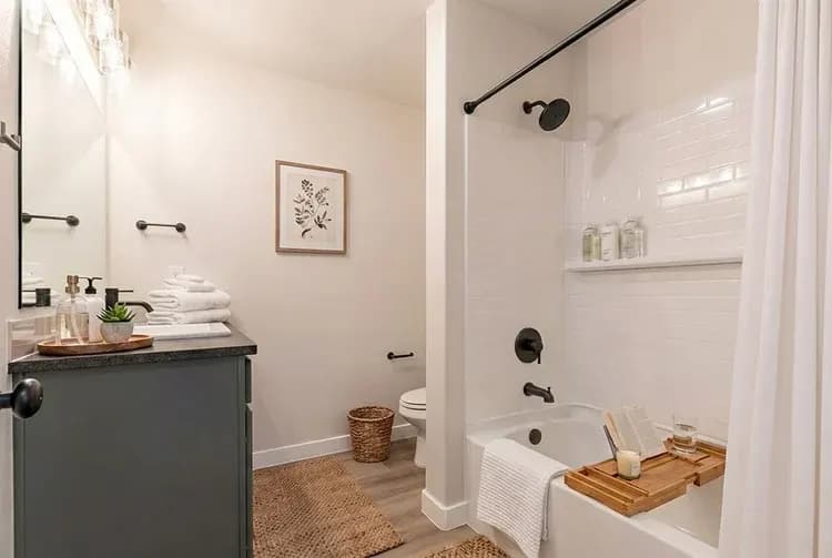 Bathroom in The Big Horn home model by Buffalo Built LLC.