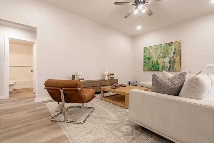 Living room in The Big Horn home model by Buffalo Built LLC.