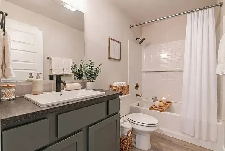 Primary bathroom in The Big Horn home model by Buffalo Built LLC.