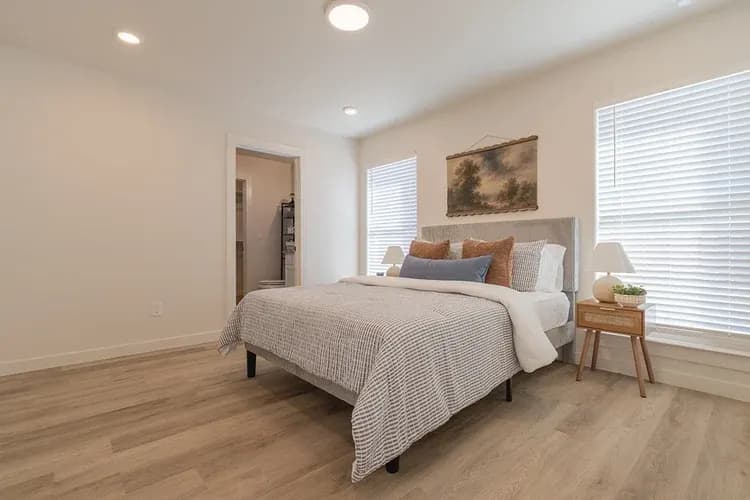Bedroom in The Black Tooth home model by Buffalo Built LLC.