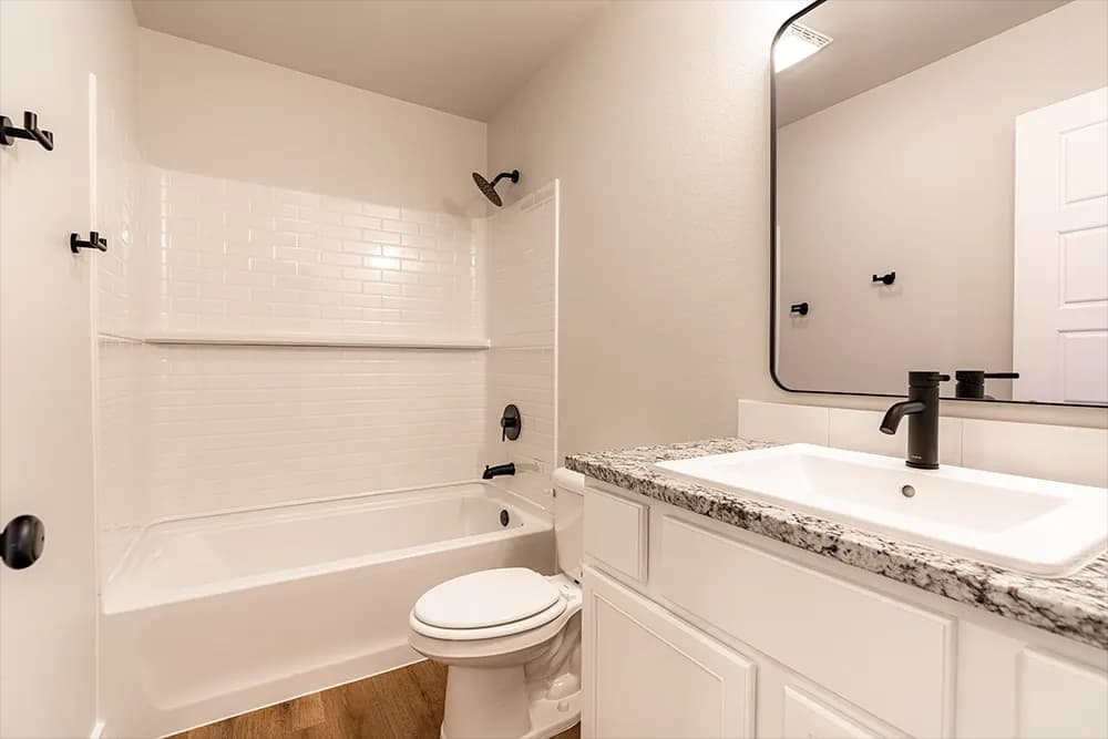 Bathroom in The Clear Creek home model by Buffalo Built LLC.