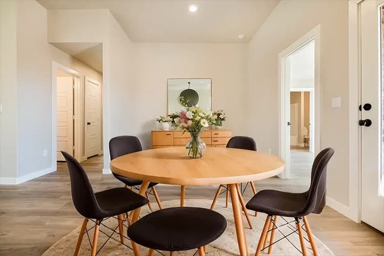 Dining room in The Clear Creek home model by Buffalo Built LLC.