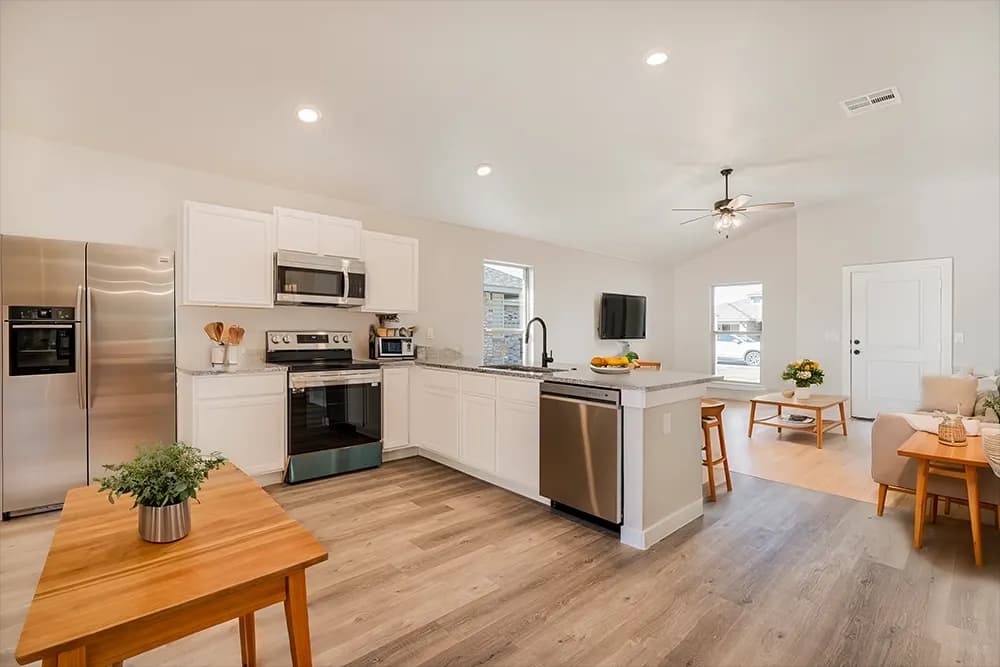Kitchen in The Clear Creek home model by Buffalo Built LLC.