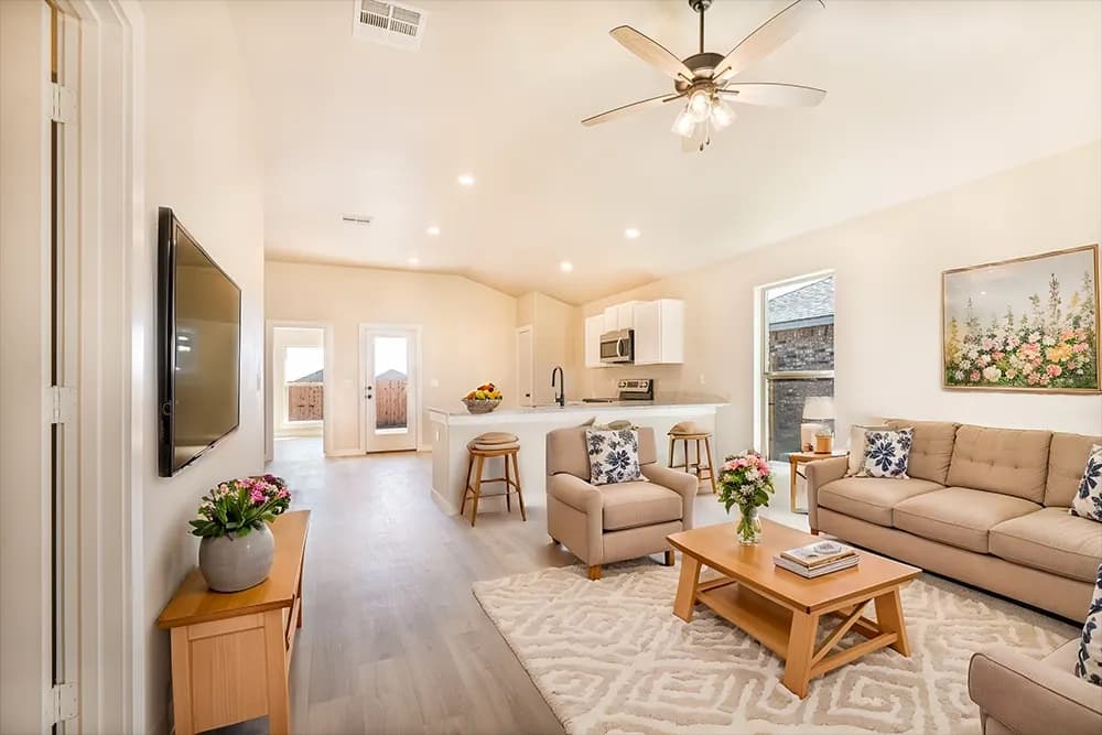 Living room in The Clear Creek home model by Buffalo Built LLC.