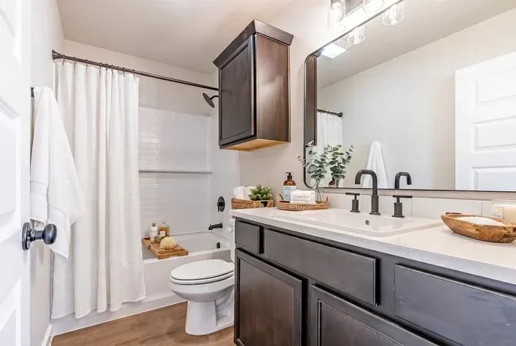 Bathroom in The Cloud Peak home model by Buffalo Built LLC.