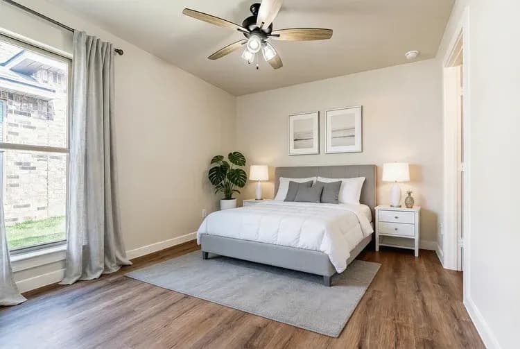 Bedroom in The Cloud Peak home model by Buffalo Built LLC.