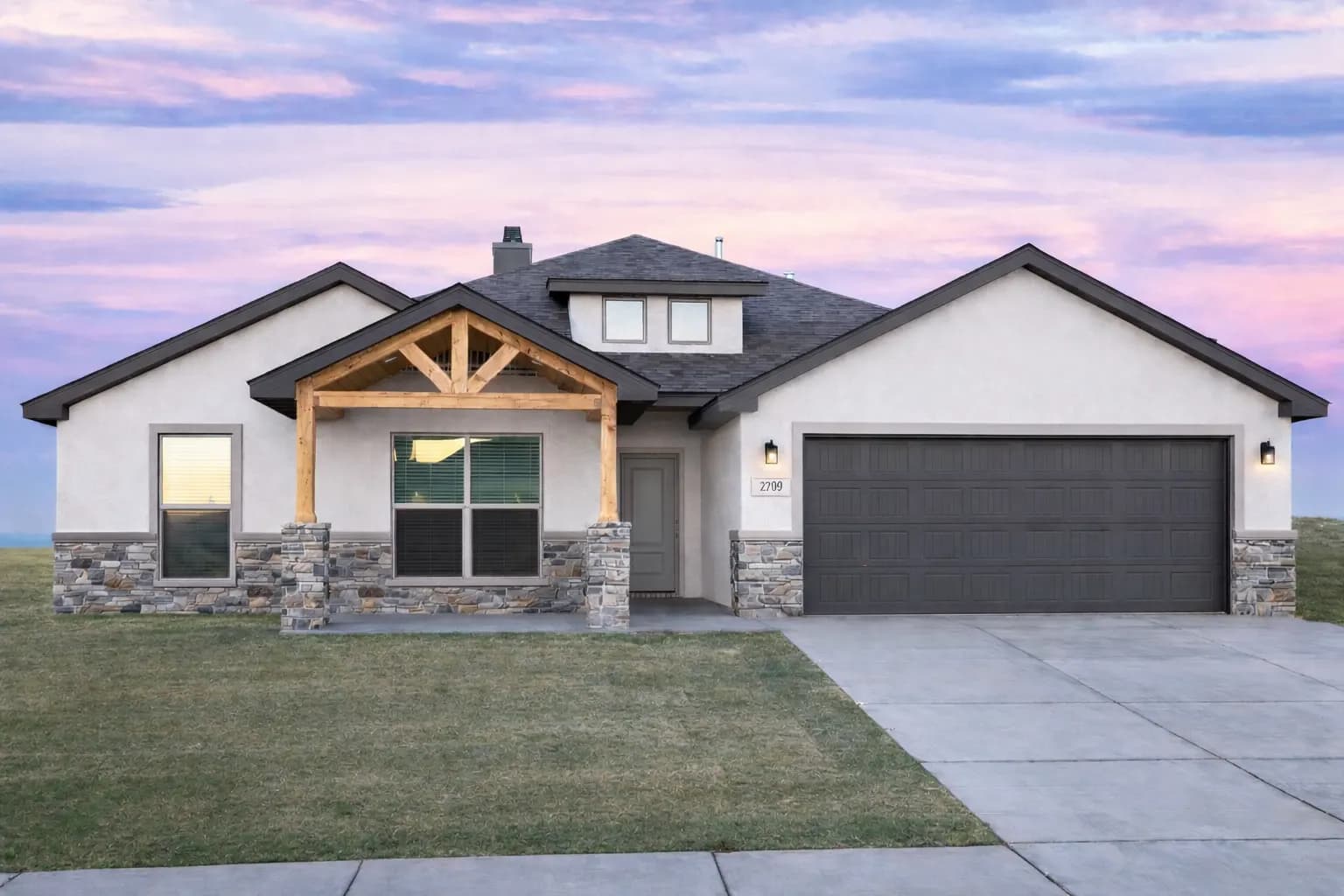 Exterior rendering of The Cloud Peak home model by Buffalo Built LLC.