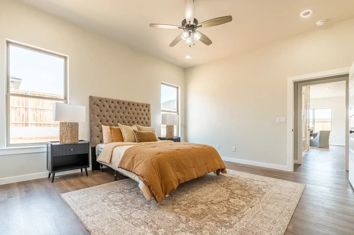 Bedroom suite in The Cloud Peak home model by Buffalo Built LLC.