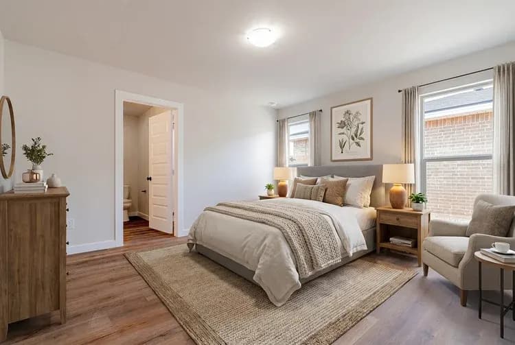 Bedroom in The DeSmet home model by Buffalo Built LLC.
