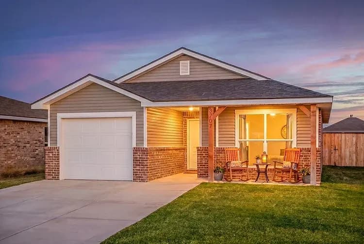 Front porch exterior of The French Creek home model by Buffalo Built LLC.