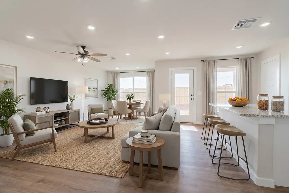 Living room in The Geneva home model by Buffalo Built LLC.