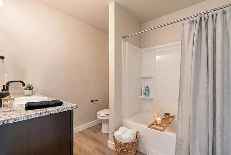 Bathroom in The Meadow Lark home model by Buffalo Built LLC.