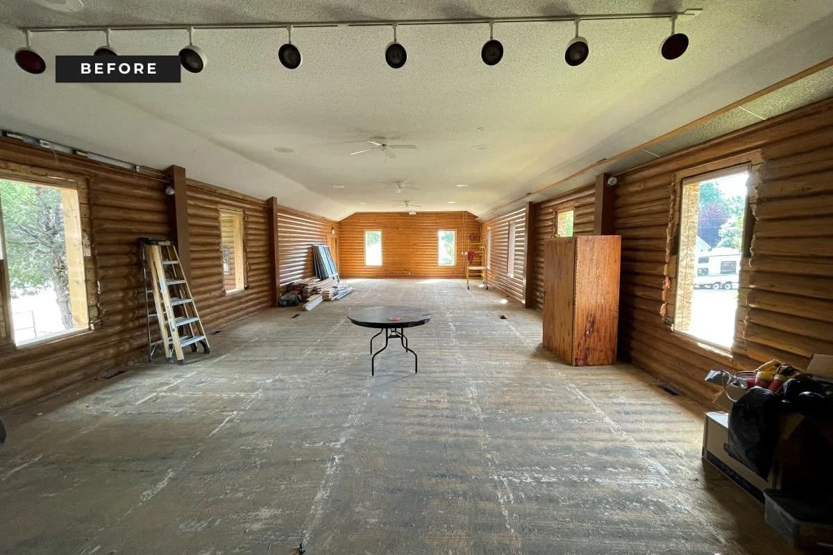 Medical office interior before tenant improvement renovation by Buffalo Built LLC in Buffalo, WY.