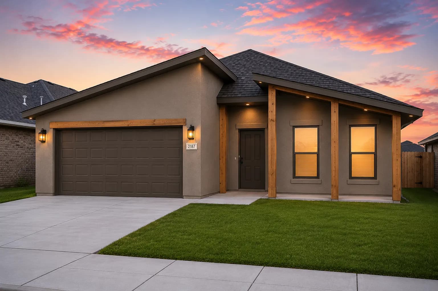 Exterior rendering of The Big Horn home model by Buffalo Built LLC.