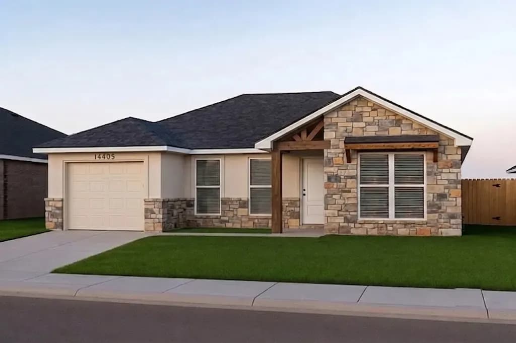 Exterior rendering of The Powder River home model by Buffalo Built LLC.